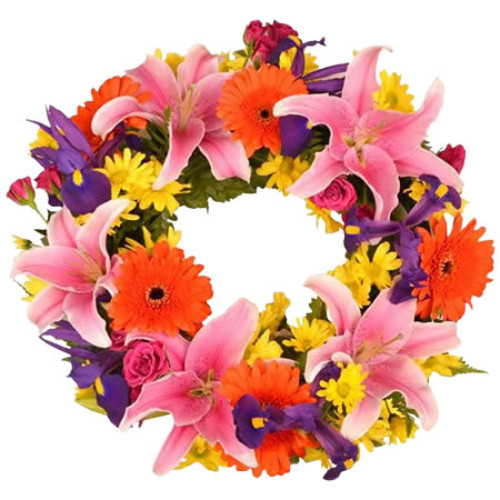 Coroa de Flores Arco Iris Coroa de Flores Arco Iris